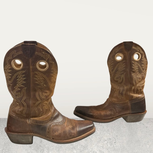 Ariat 100002227(34824) Men’s Heritage Roughstock Leather Cowboy Boots Size 12D main image 9